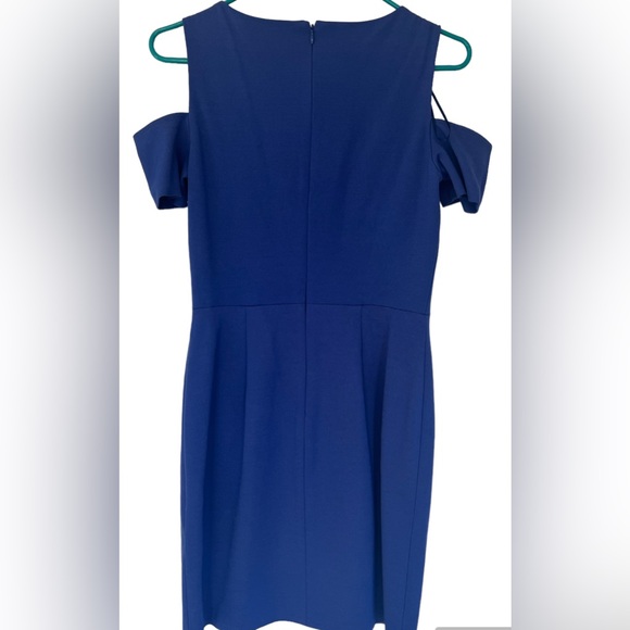 NWT 1.State Women’s Cold Shoulder Sheath Dress sz4 Asymmetrical Stretch Party - Picture 3 of 11